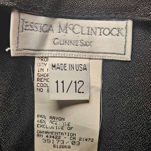 Vintage Jessica McClintock Black Sleeveless Dress - Picture 2 of 8